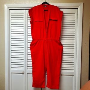 METROSTYLE jumpsuit. Bright red. Size 1X